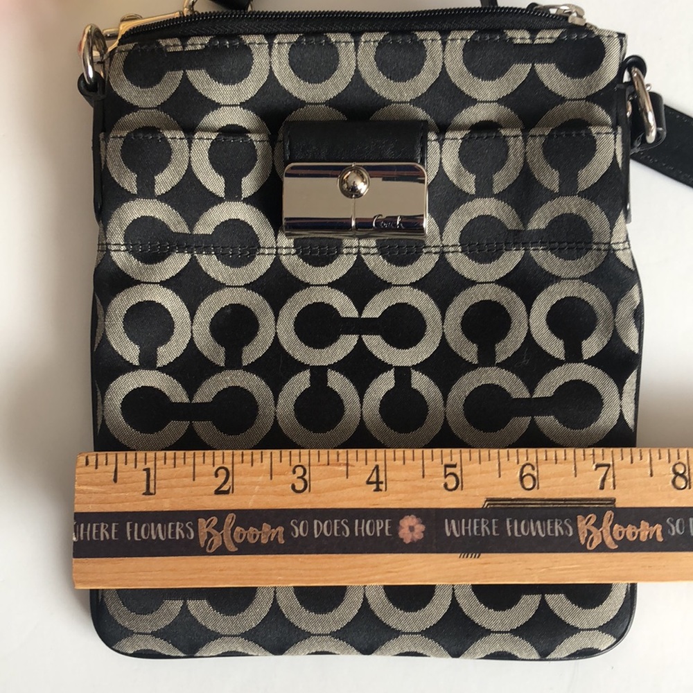Coach black crossbody Kristin Signature Crossbody Black and Gray Fabric Coach - Picture 5 of 16